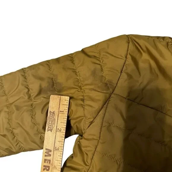 The North Face Girls Reversible Jacket XXS 5 Brown Sherpa Fleece Lined Puffer - Picture 9 of 9